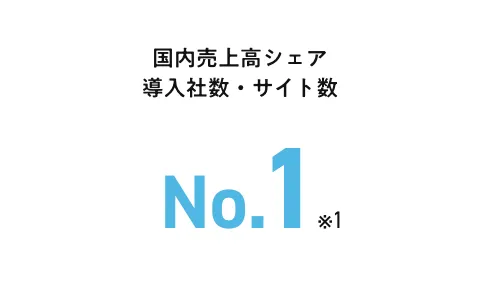 国内売上高シェアNo.1※1